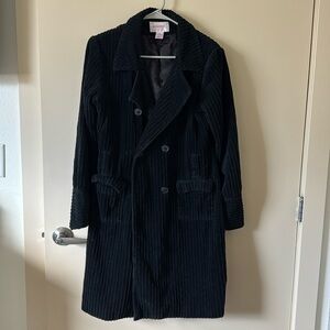 Corduroy Long Pea Coat
